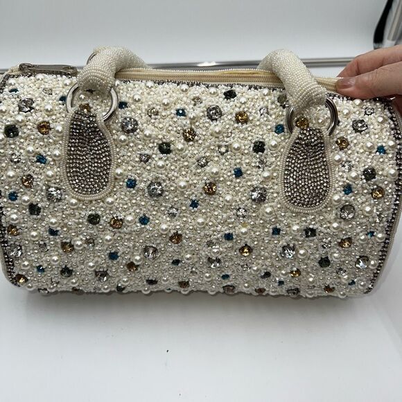 Vintage Addiction From a Distant Time Fully Beaded and Prong Set Rhinestone Bag - Picture 8 of 15